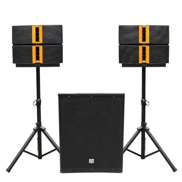 Shile PRZZ12AU 1200W RMS Aktif Ses Sistemi 18'' Subwoofer 120OZ 4 Satellite Kule Seti DSP Kontrollü Bluetooth/TWS/MP3 Full Paket