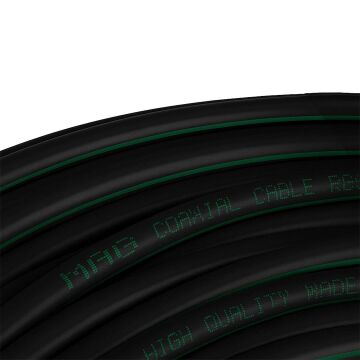 Mag Rg6/U6 Bakır Cu/Cu 80 Tel Siyah Anten Kablosu (100 Metre)