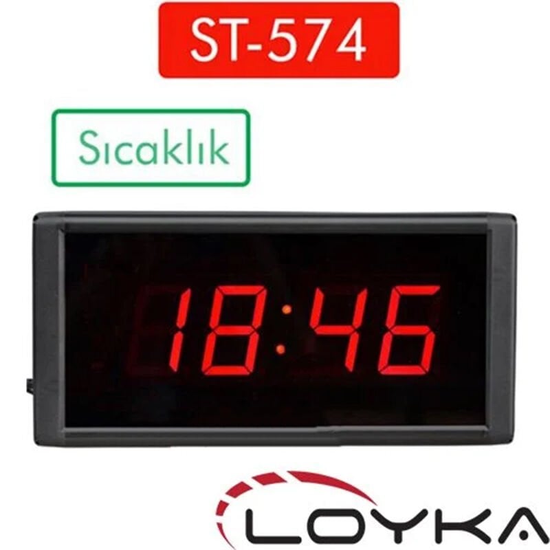 Loyka ST-574 Işıklı Termometre Saat