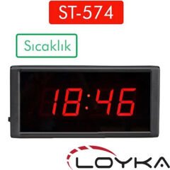 Loyka ST-574 Işıklı Termometre Saat