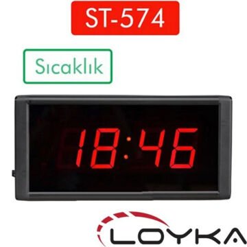 Loyka ST-574 Işıklı Termometre Saat