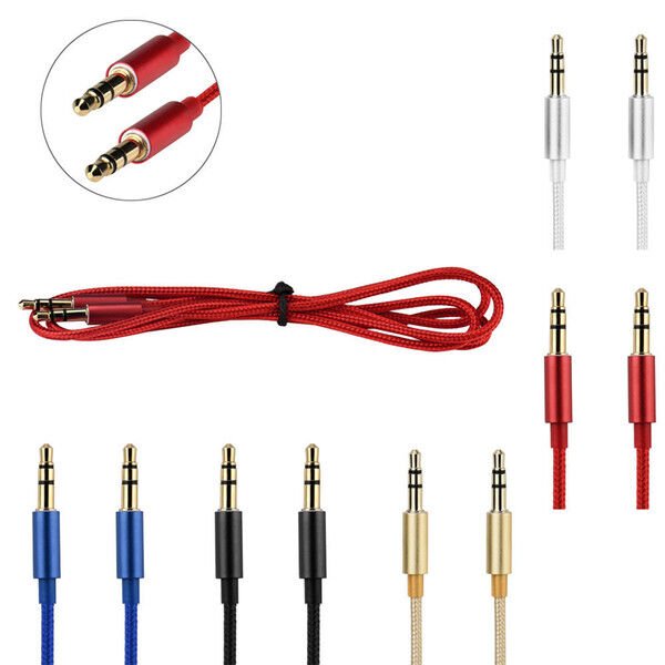 Powermaster 3.5 Mm Erkek-Erkek 1 Metre Stereo Aux Örgülü Kablo Renkli