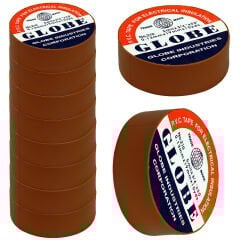 Globe 0.13Mmx19Mm İzole Bant 10'lu Kahverengi