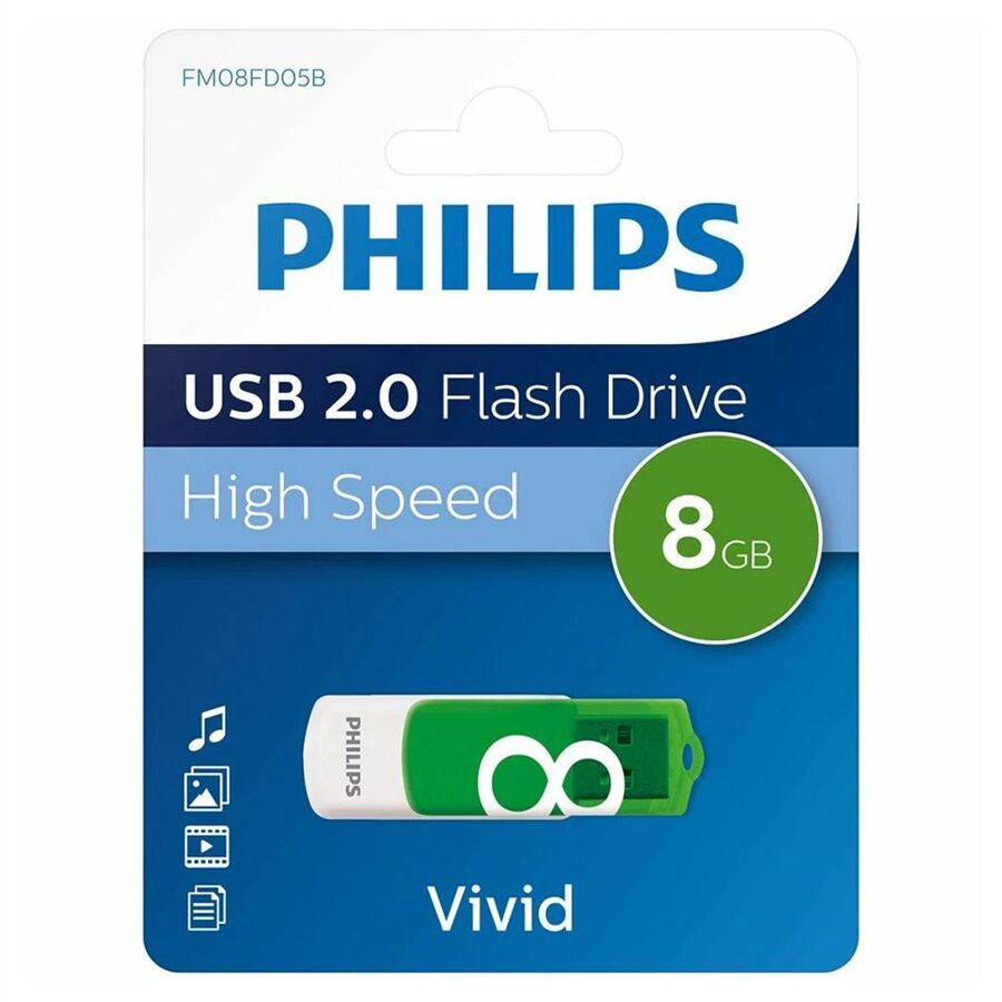 Philips Vivid FM08FD05B/00 8GB USB 2.0 Flash Bellek