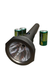 EL FENERİ LAMBA 32CM PİLLİ+3 ADET BÜYÜK BOY PİL SARI RENK IŞIK