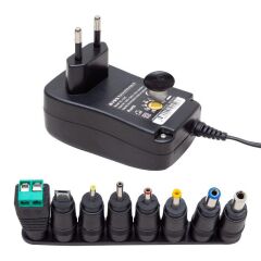 S-LINK SL-129C 3 VOLT - 12 VOLT 2 AMPER AYARLI 8 UÇLU SWITCH MODE PLASTİK KASA ADAPTÖR