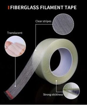 10MM İpli Montaj Bantı - Lifli Flament Bant 50MT