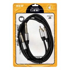 Magicvoice LD398 2x 6.3 Mm Mono Erkek - 2x Rca Erkek 1.5 Metre Kablo
