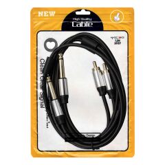 Magicvoice LD398 2x 6.3 Mm Mono Erkek - 2x Rca Erkek 1.5 Metre Kablo