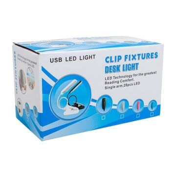 PowerMaster PM-20042 COB LED Akrobat Mandallı USB 6500K Beyaz Masa Lambası