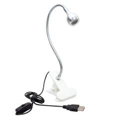 PowerMaster PM-20042 COB LED Akrobat Mandallı USB 6500K Beyaz Masa Lambası