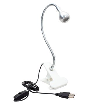 PowerMaster PM-20042 COB LED Akrobat Mandallı USB 6500K Beyaz Masa Lambası