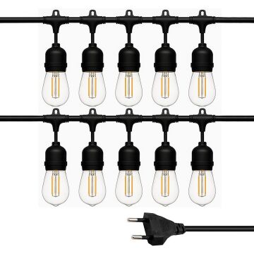 Ledx KB00002 10'lu E27 Duy Sıralı 10 Metre Lamba Kablosu (10 Adet Duy İçerir)