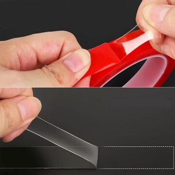 Powermaster PM-13381 19MM 2 Metre VHB Şeffaf Akrilik Silikonlu Esnek Çift Taraflı Bant (OGS Bantı)