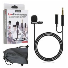 Powermaster JH-043-A Cep Telefonu için 3.5 mm Jack Girişli Youtuber Yaka Mikrofonu