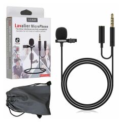 Powermaster JH-043-A Cep Telefonu için 3.5 mm Jack Girişli Youtuber Yaka Mikrofonu