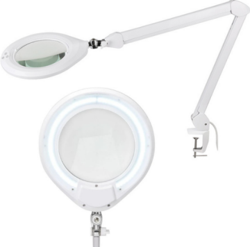 Luma Geniş Mercekli Masaya Bağlanabilir Büyüteç | Ayarlanabilir Led Işığı