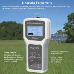 PowerMaster PM-26940 1800 Watt Fotovoltaik MPPT Solar Panel Voltaj Multimetre 12-60V
