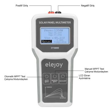 PowerMaster PM-26940 1800 Watt Fotovoltaik MPPT Solar Panel Voltaj Multimetre 12-60V