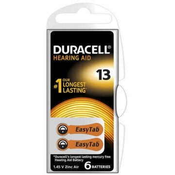 Duracell 13 No Kulaklık Pili (6'lı Paket)