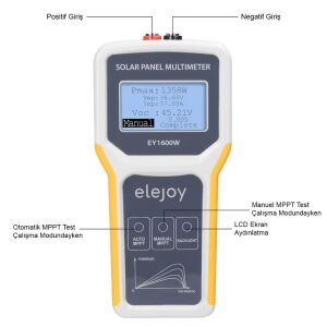 PowerMaster PM-26939 1600 Watt Fotovoltaik MPPT Solar Panel Voltaj Multimetre 12-60V