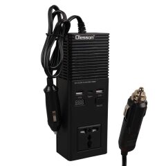 Olesson 1665 DC 12-24V 200W Oto Araç Power İnverter Ek Çakmak Girişi - TYPE-C - Çift USB - 220V Üniversal Priz İvertör