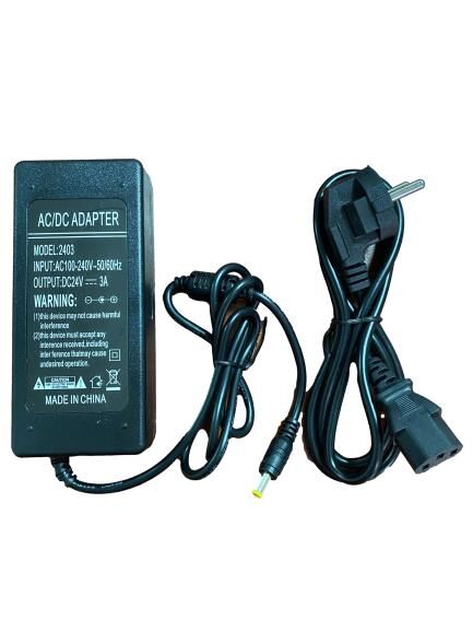 24 Volt 3 Amper Laptop Şarj Adaptörü
