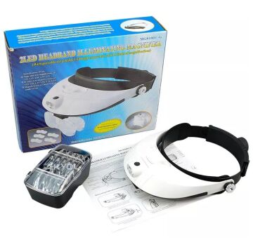 Nikula MG81001-G Led Çok Fonksiyonlu Işıklı Kafa Büyüteci 5 Mercek