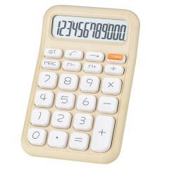 Powermaster PM-25408 Krem Renk Beyaz Tuş 12 Haneli Hesap Makinesi