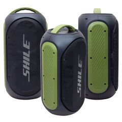 Shile SL-2019A El Mikrofonlu-Kumandalı USB/SD/BT Işıklı Taşınabilir Şarjlı Seyyar Anfi