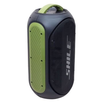 Shile SL-2019A El Mikrofonlu-Kumandalı USB/SD/BT Işıklı Taşınabilir Şarjlı Seyyar Anfi