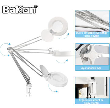 Bakon BK500C LED 20X Akrobat Büyüteç