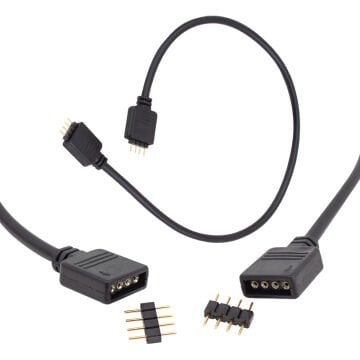 Powermaster RGB Led Bağlantı Erkek-Dişi Jumperlı 4 Pin Kablo