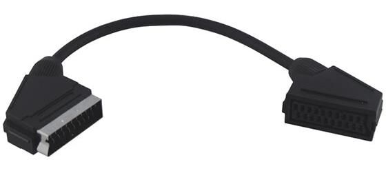 Scart Scart Erkek / Dişi Kablo 10Cm Uzatma Kablosu