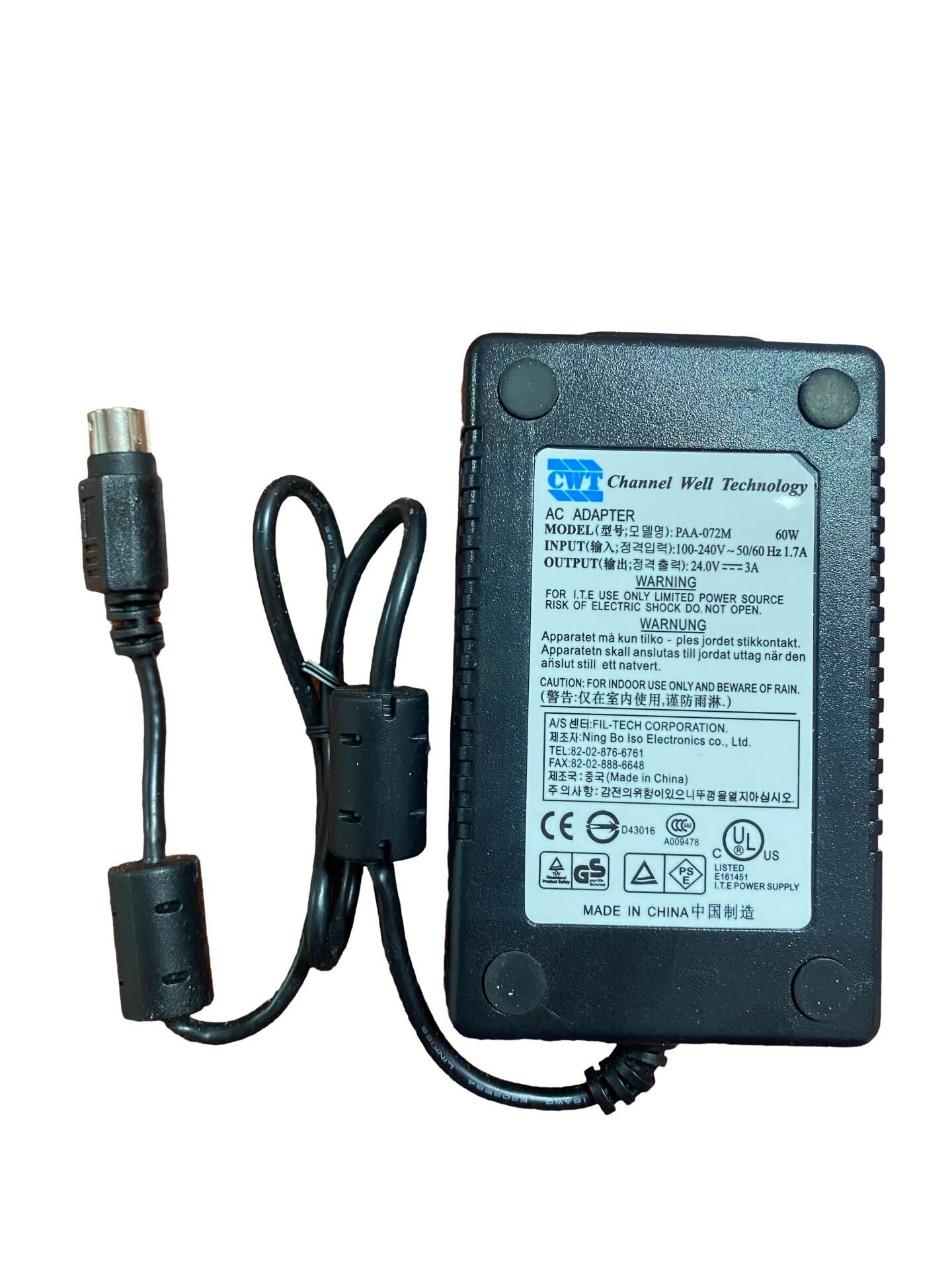 24V 3A 3 Pinli Adisyon Cihazı(Kafe), Fiş Yazıcı, Printer Adaptörü