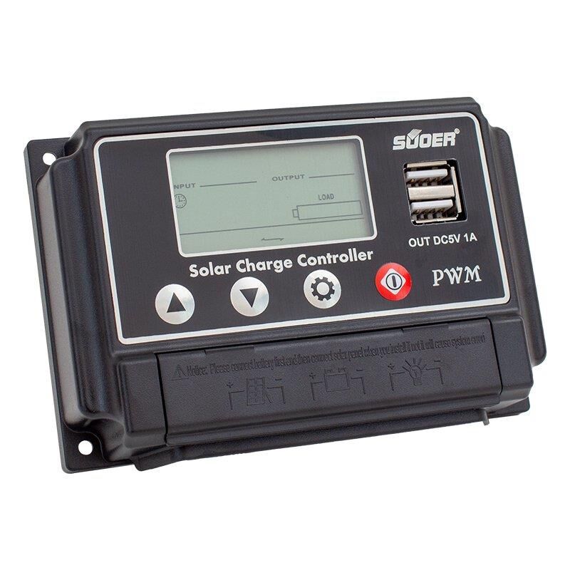 SUOER ST-W1210PWM 12V-24V 10AH DİGİTAL OTOMATİK SOLAR ŞARJ REGÜLATÖRÜ