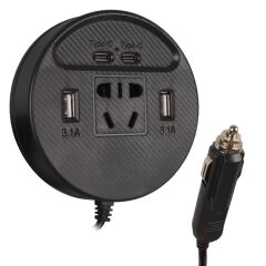 Olesson 1667 DC 12-24V 150W Oto Araç Power İnverter Çift TYPE-C - Çift USB - 220V Üniversal Priz Girişli İnvertör