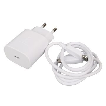 Weko WK-27878 Note10 Beyaz 25 Watt Şarj Başlık Adaptörü + Type-C To Type-C Kablo