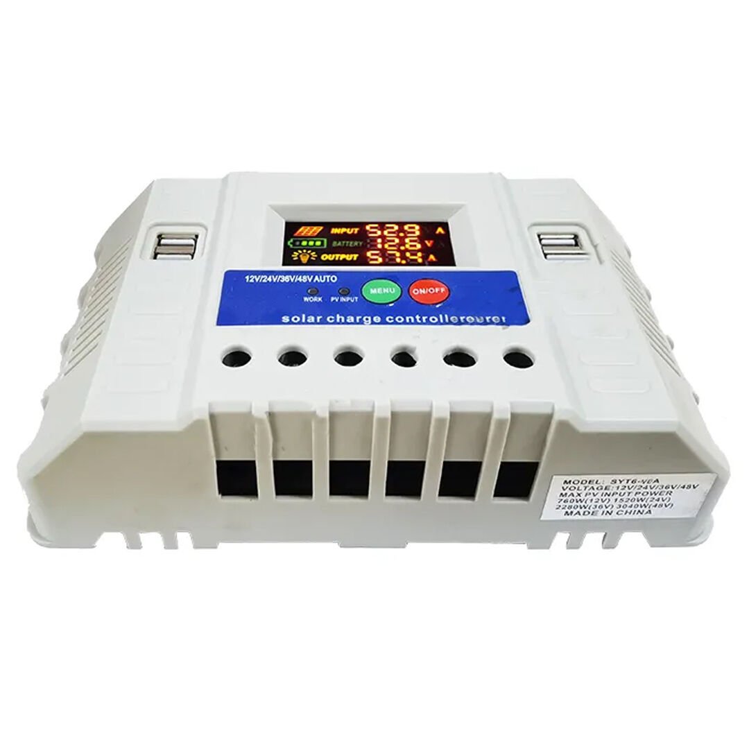 Powermaster PM-50A 12V-24V-36V-48V 50 Amper 4 USB'li Dijital Otomatik Solar Şarj Regülatörü