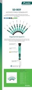 Proskit Sd-0839 Antistatik 9 Parça Tornavida Seti