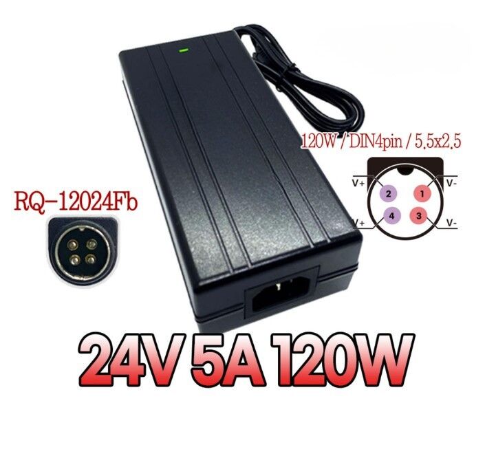 24 Volt 5 Amper 120 Watt 4 Pin Adaptör ATM120T-P240 (24V-5A-120W)