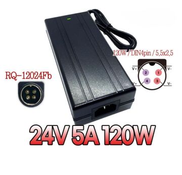 24 Volt 5 Amper 120 Watt 4 Pin Adaptör ATM120T-P240 (24V-5A-120W)
