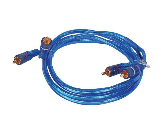 2 RCA + 2 RCA 1.6 METRE MAVİ ŞEFFAF KABLO (10'LU PAKET)
