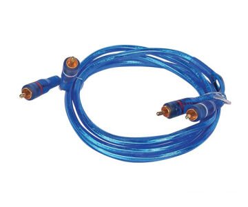 2 RCA + 2 RCA 1.6 METRE MAVİ ŞEFFAF KABLO (10'LU PAKET)