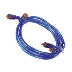 2 RCA + 2 RCA 1.6 METRE MAVİ ŞEFFAF KABLO (10'LU PAKET)
