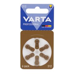 Varta 312 Numara Kulaklık İşitme Cihazı Pili (6'lı Paket)