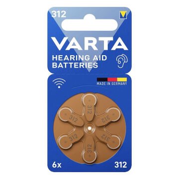 Varta 312 Numara Kulaklık Cihazı Pili (6'lı Paket)