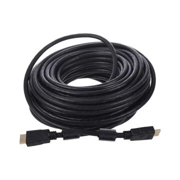 Fully G-507FS Plastik Düz Siyah 20 Metre Gold Poşetli Hdmi Kablo
