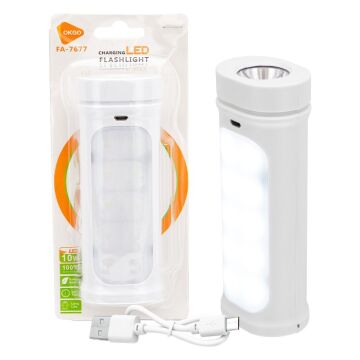 PowerMaster FA-7677 İki Kademeli Şarjlı Ledli İki Fonksiyonlu El Feneri