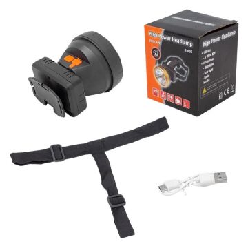 PowerMaster MX-81003 2 Watt Micro-USB Şarjlı 1200mAh 3 Modlu Kafa Lambası Feneri